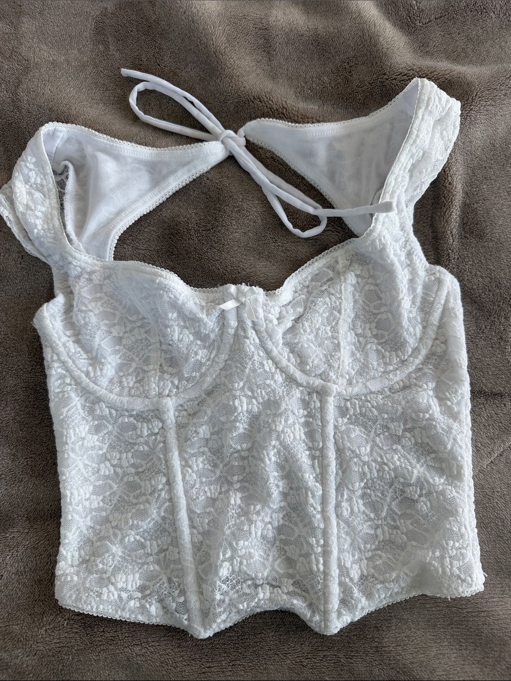 Garage  Lace Bustier Crop Top